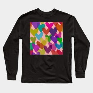 Love hearts paper cut tissue paper Lovecore y2k Long Sleeve T-Shirt